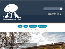 Tablet Screenshot of kamloopsveterinaryclinic.com